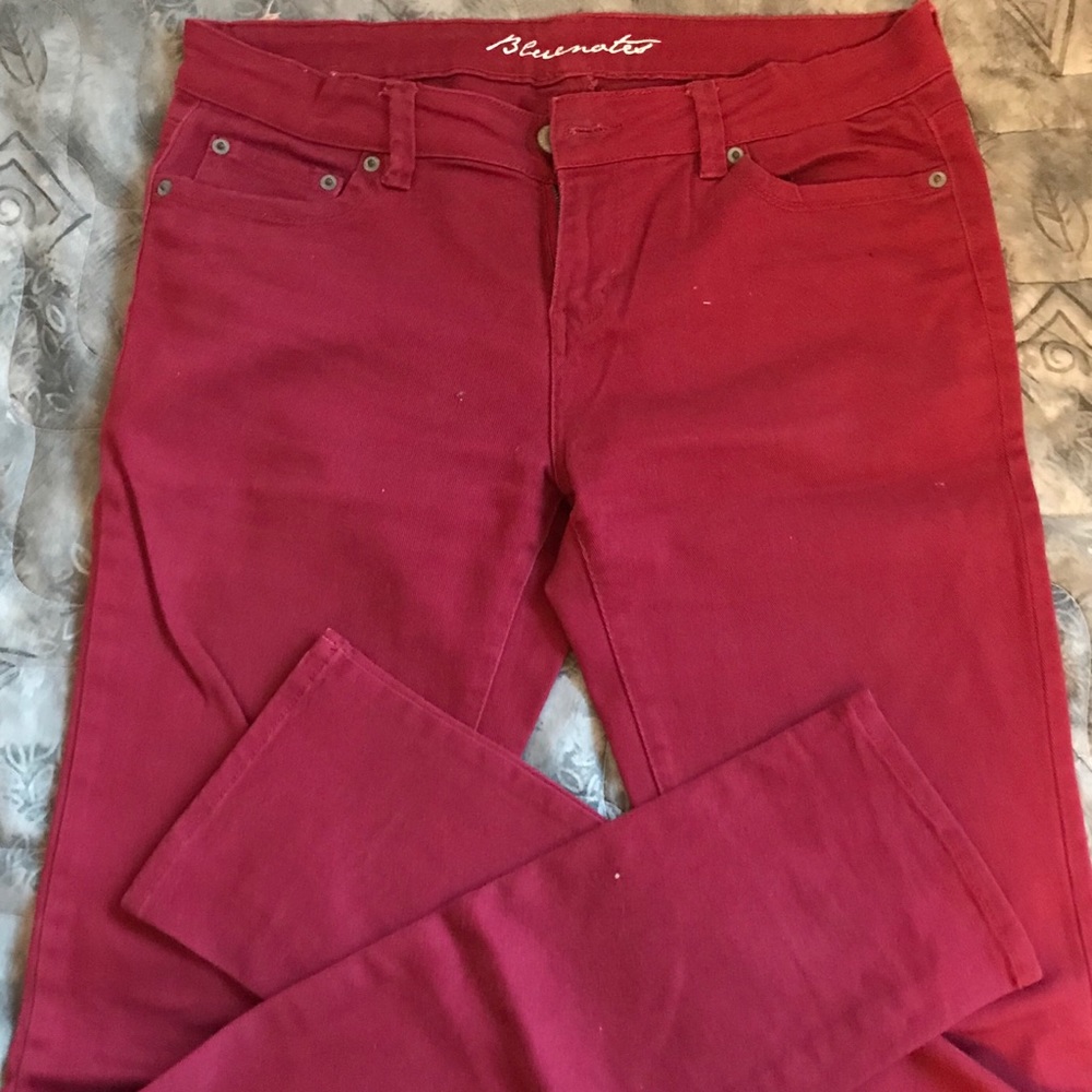 Red bluenotes skinny jeans